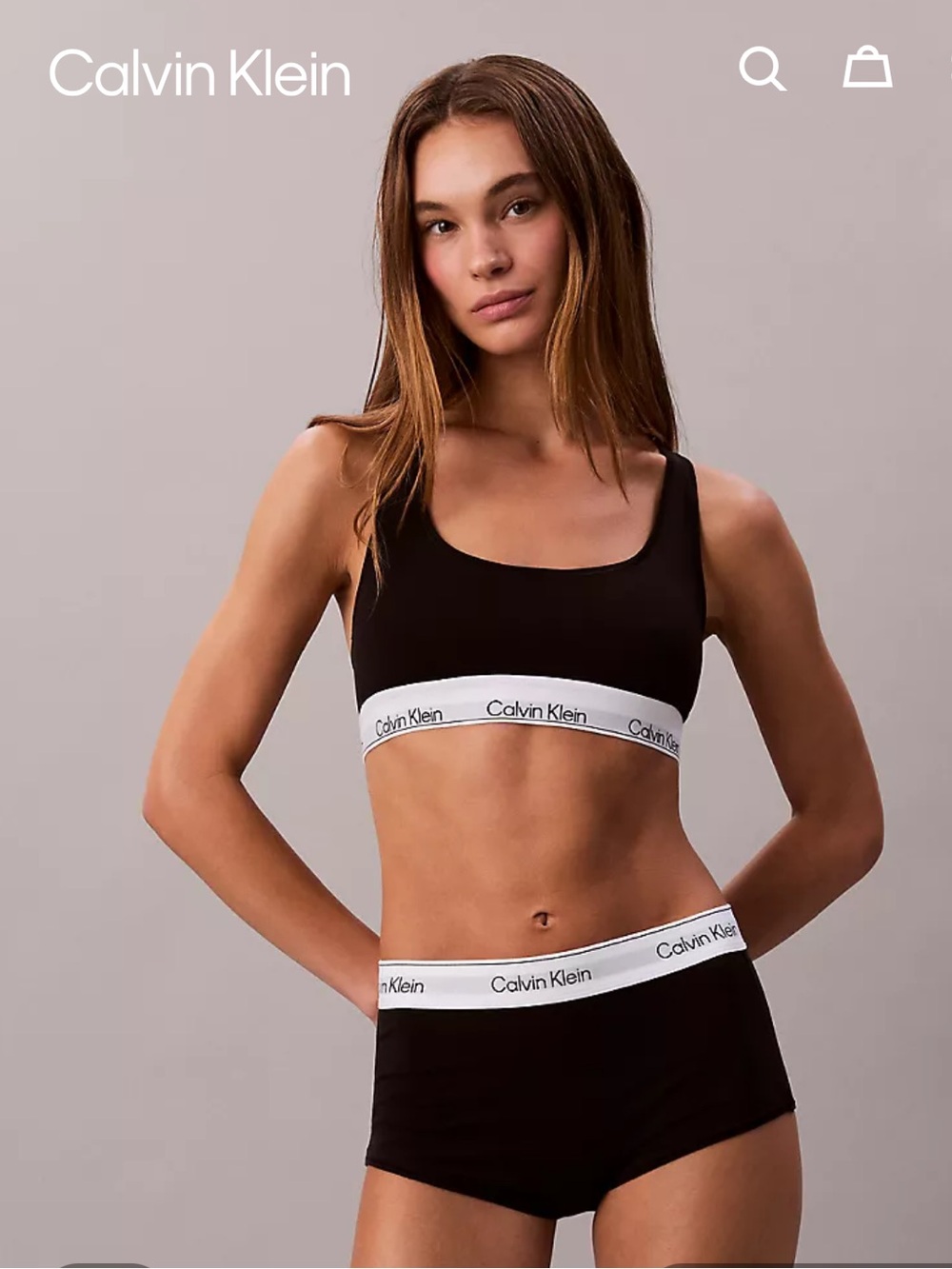 Calvin Klein Black Logo Bralette